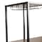 Flash Furniture Jura Metal Bar and Wine Table w/2 Slanted Shelves for Bottle Storage and Hanging Glass, Black Frame NAN-F-HY-B23102-BLKWLN-GG - alternate 9